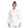 Bluza kucharska biała damska na napy długi rękaw roz. L – bluza kucharska – odzież gastronomiczna